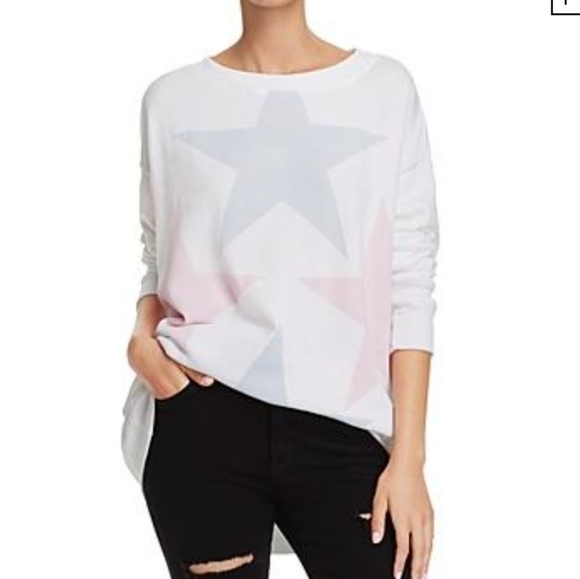 Wildfox Couture Star-Crossed Road Trip Sweatshirt Star Print Oversized S & M NWT - Picture 11 of 13